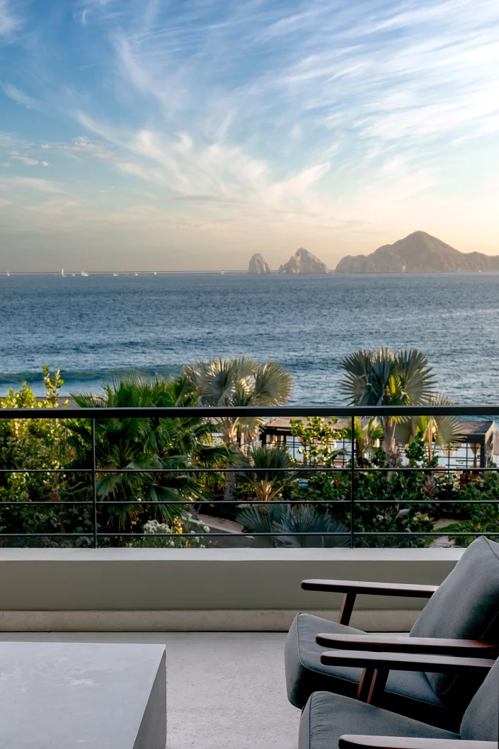 Sunset balcony view at The Cape Residences Los Cabos