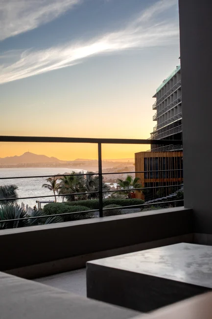 Sunset balcony view at The Cape Residences Los Cabos