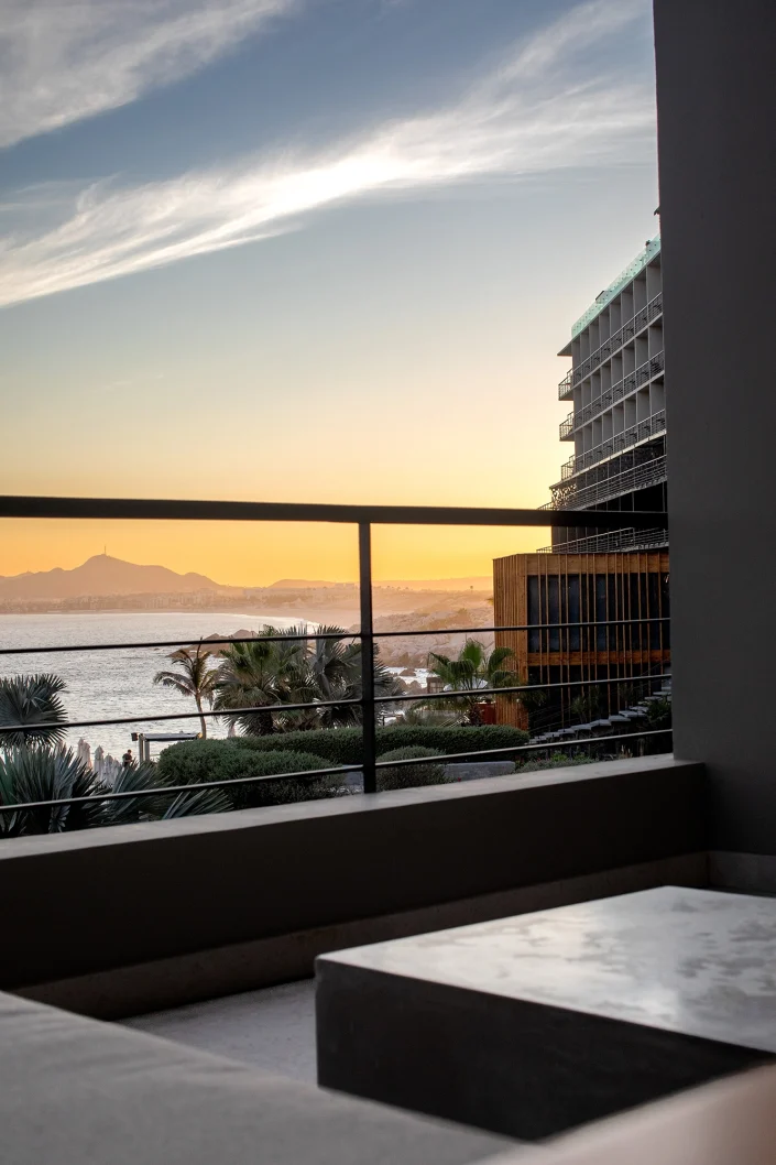 Sunset balcony view at The Cape Residences Los Cabos