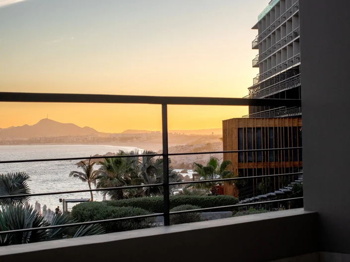 Sunset balcony view at The Cape Residences Los Cabos