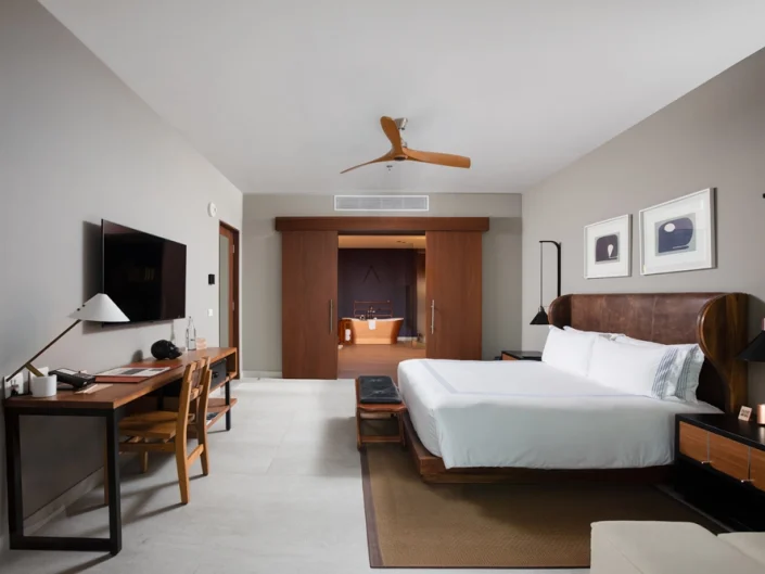Luxury bedroom interior at Angie’s villa in The Cape Residences Los Cabos